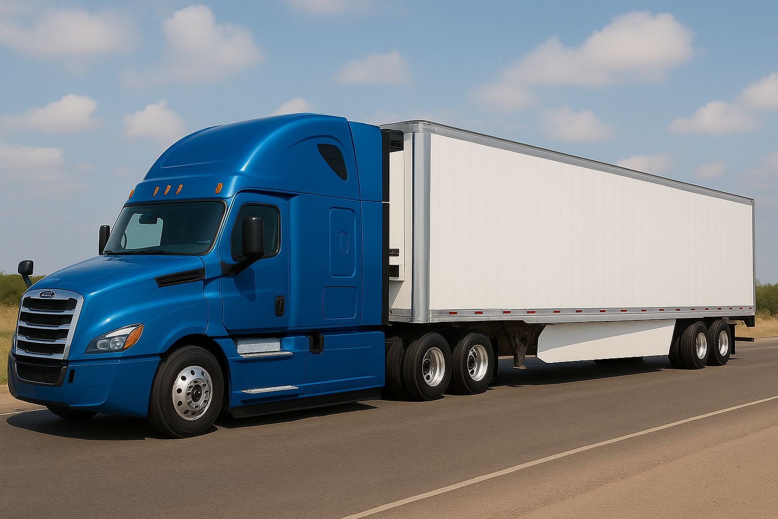 Tractocamión con caja refrigerada